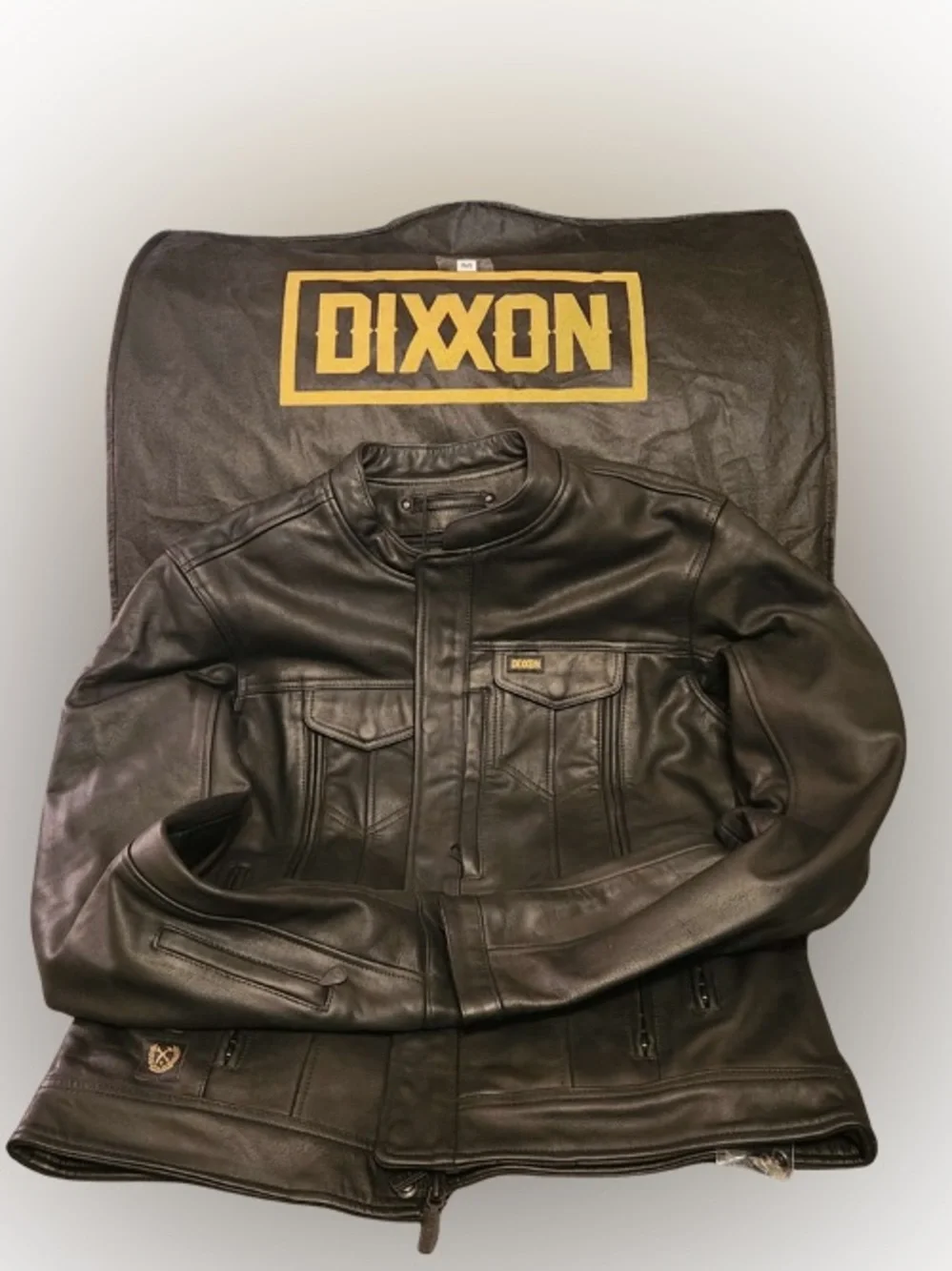 DIXXON Men's Black Leather Jacket 2XL - Picture 8 of 10